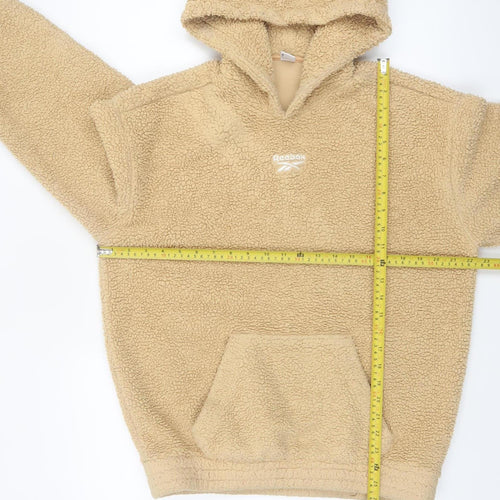 Reebok Men's Beige Fleece Pullover Hoodie Size S
