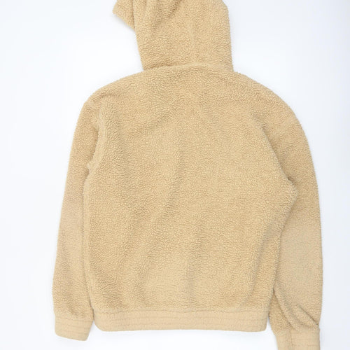Reebok Men's Beige Fleece Pullover Hoodie Size S