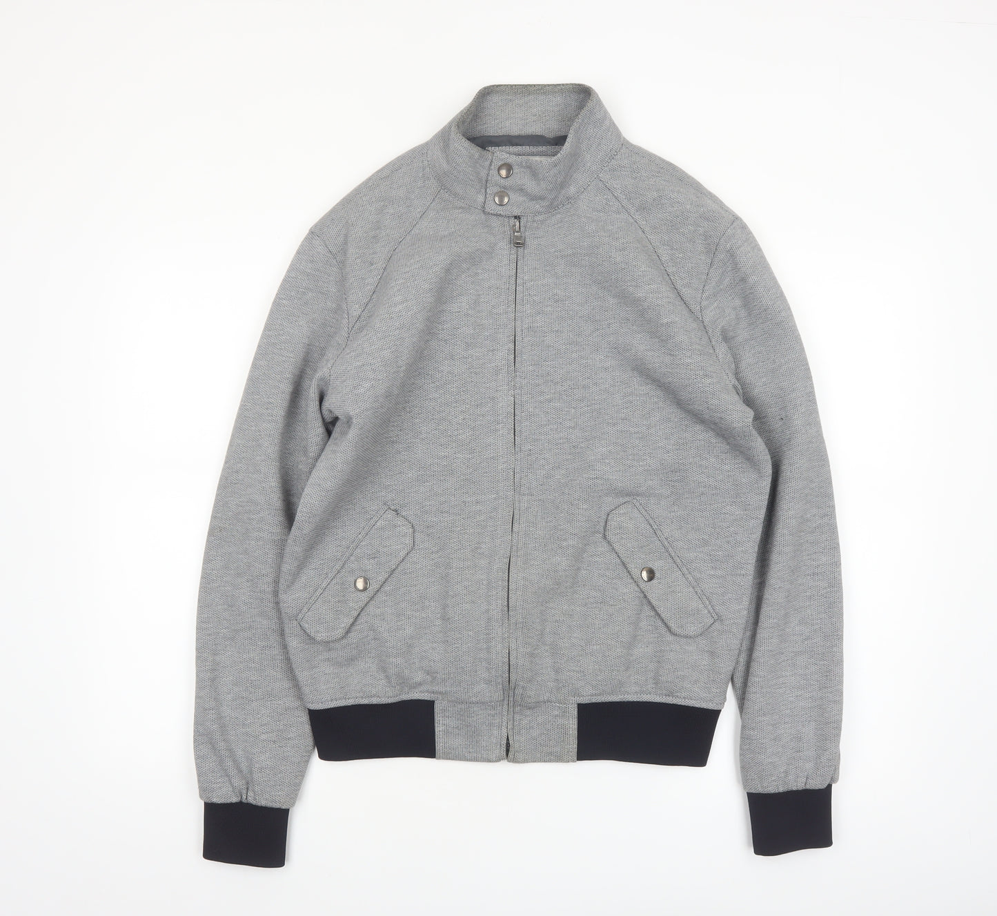 Zara Man Grey Bomber Jacket Men's L 42in Polyester Cotton