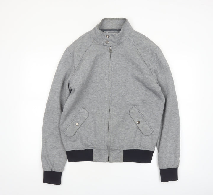 Zara Man Grey Bomber Jacket Men's L 42in Polyester Cotton