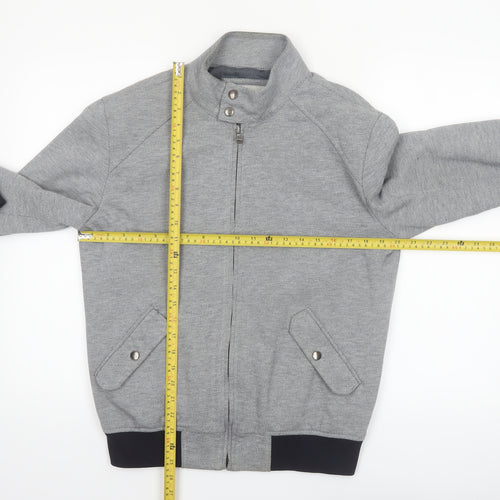 Zara Man Grey Bomber Jacket Men's L 42in Polyester Cotton