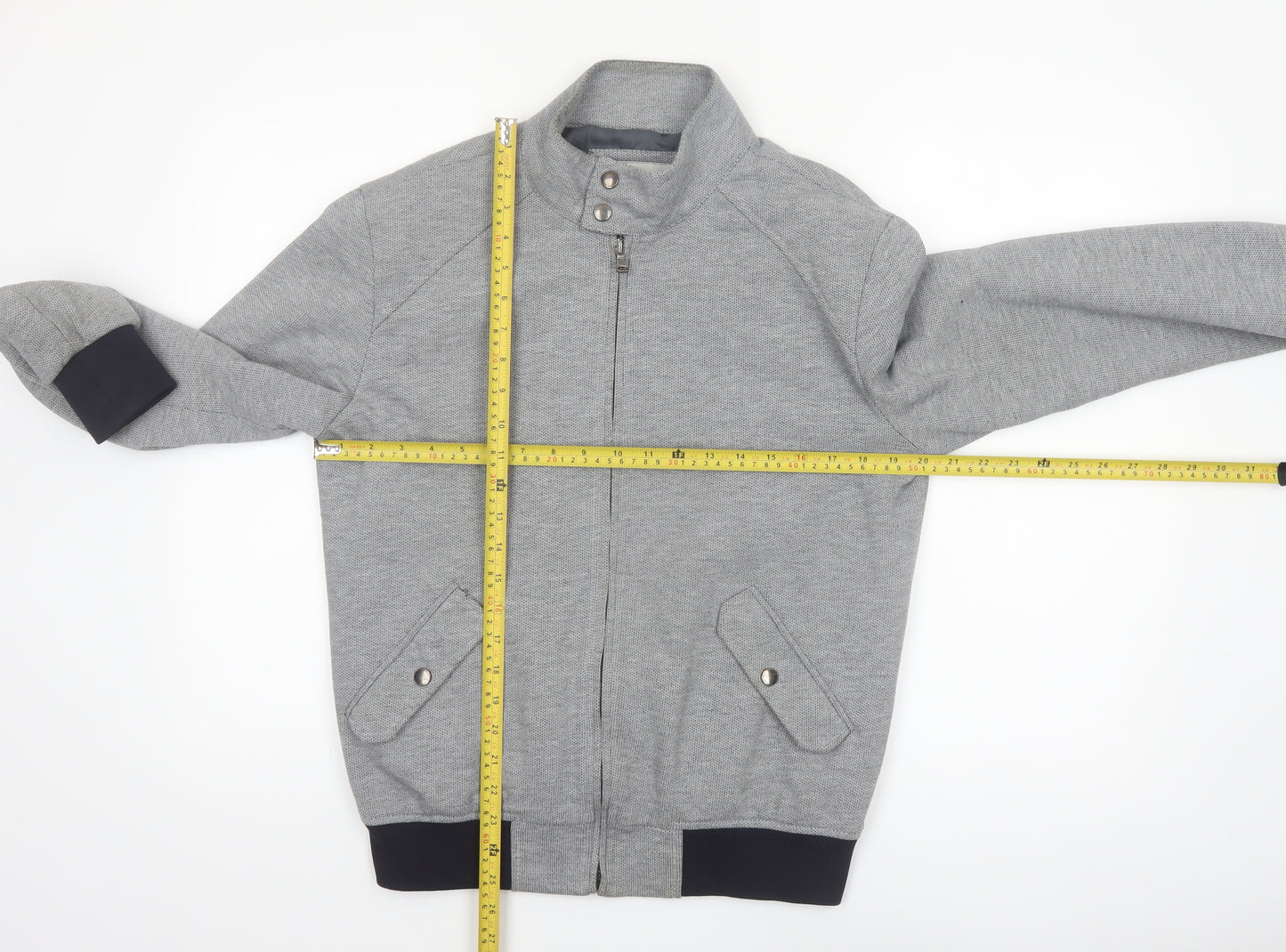 Zara Man Grey Bomber Jacket Men's L 42in Polyester Cotton