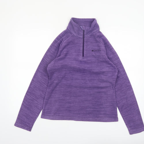 Mountain Warehouse Women Purple Size 10 1/2 Zip Fleece Pullover Sweatshirt