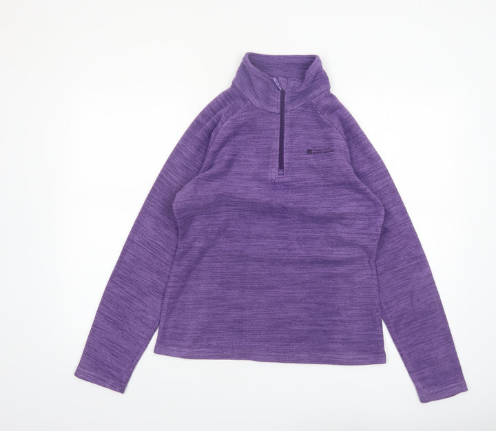 Mountain Warehouse Women Purple Size 10 1/2 Zip Fleece Pullover Sweatshirt