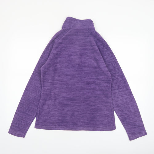Mountain Warehouse Women Purple Size 10 1/2 Zip Fleece Pullover Sweatshirt