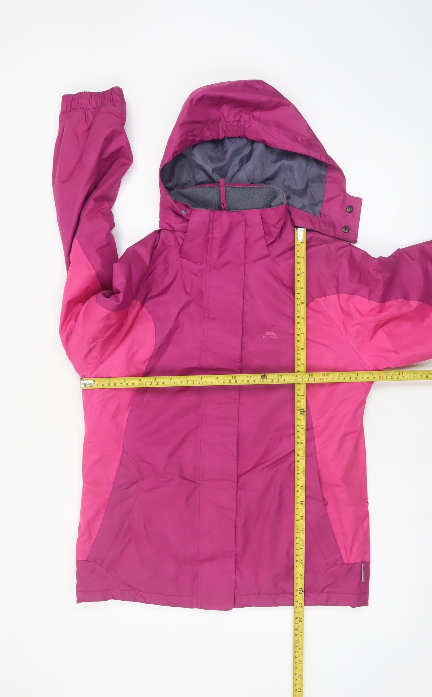 Trespass Girls Pink Waterproof Hooded Rain Jacket 13-14 Years