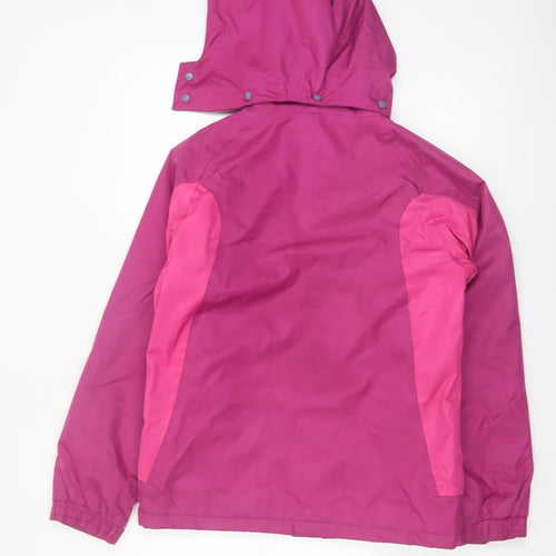 Trespass Girls Pink Waterproof Hooded Rain Jacket 13-14 Years