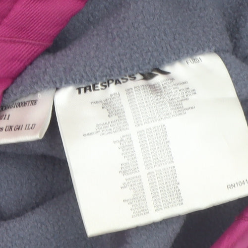 Trespass Girls Pink Waterproof Hooded Rain Jacket 13-14 Years