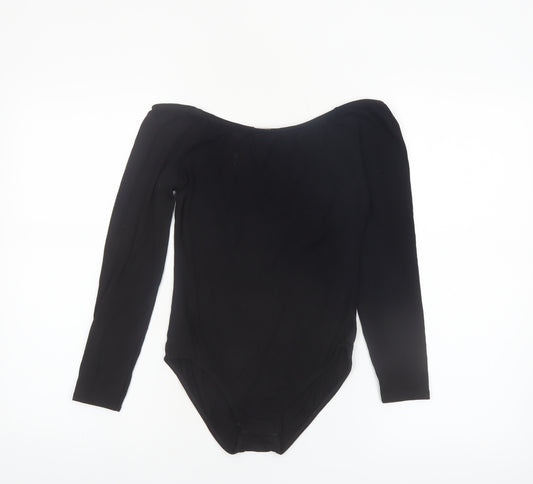 Missguided Women’s Black Off Shoulder Long Sleeve Bodysuit UK 10