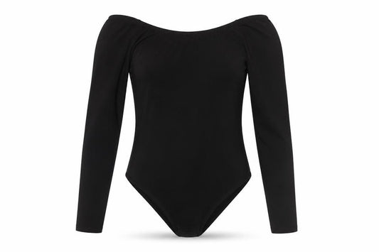 Missguided Women’s Black Off Shoulder Long Sleeve Bodysuit UK 10