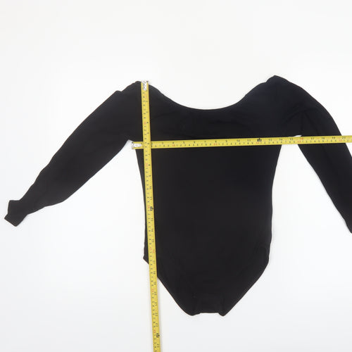 Missguided Women’s Black Off Shoulder Long Sleeve Bodysuit UK 10