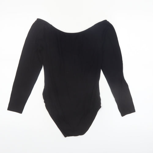 Missguided Women’s Black Off Shoulder Long Sleeve Bodysuit UK 10