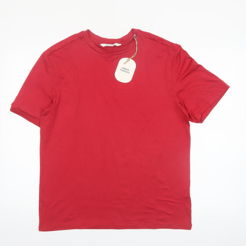 Urban Threads Women's Red Basic Cotton Short Sleeve T-Shirt Size S