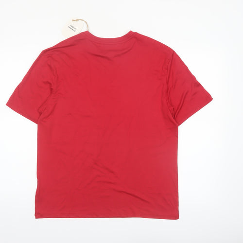 Urban Threads Women's Red Basic Cotton Short Sleeve T-Shirt Size S