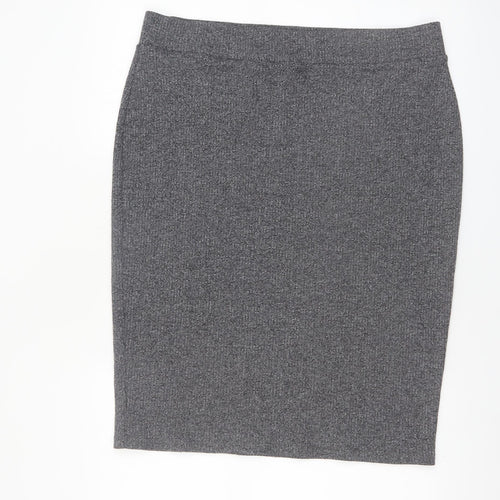 Next Women Grey Size 18 Pencil Knit Skirt