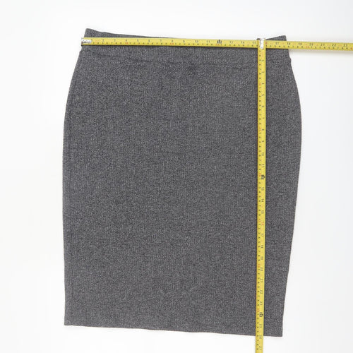 Next Women Grey Size 18 Pencil Knit Skirt