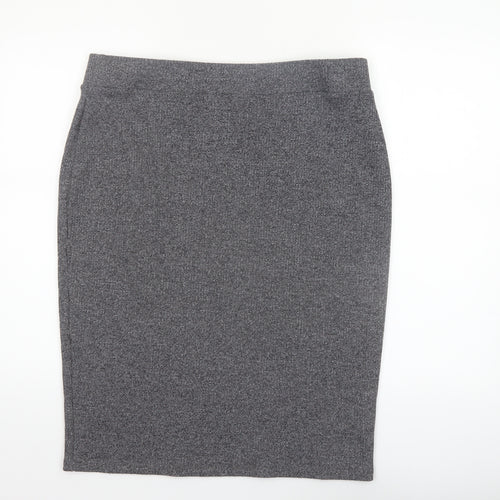 Next Women Grey Size 18 Pencil Knit Skirt