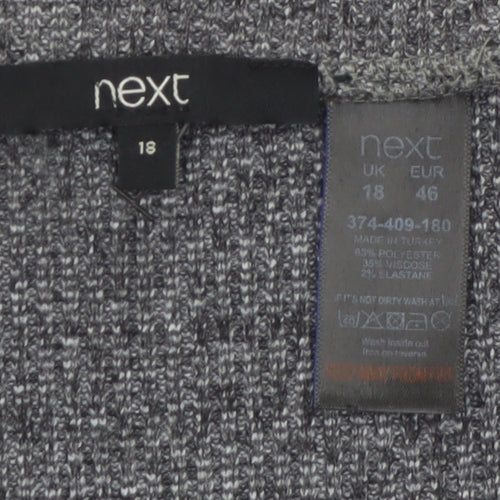 Next Women Grey Size 18 Pencil Knit Skirt