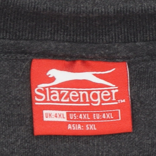 Slazenger Men's Grey 4XL Regular Fit Polo Shirt