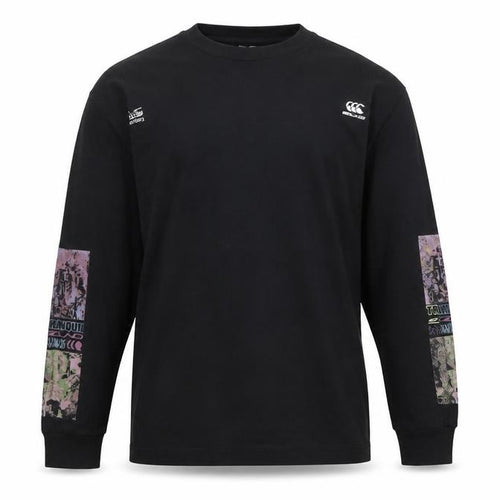 River Island Men’s Black Graphic Long Sleeve Cotton Shirt L