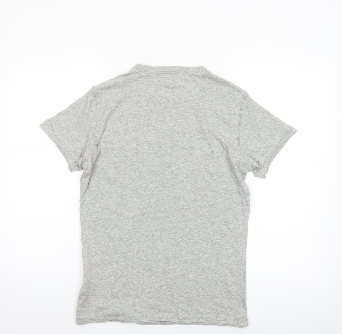 Diesel Men's Grey Graphic Print Cotton T-Shirt Size S