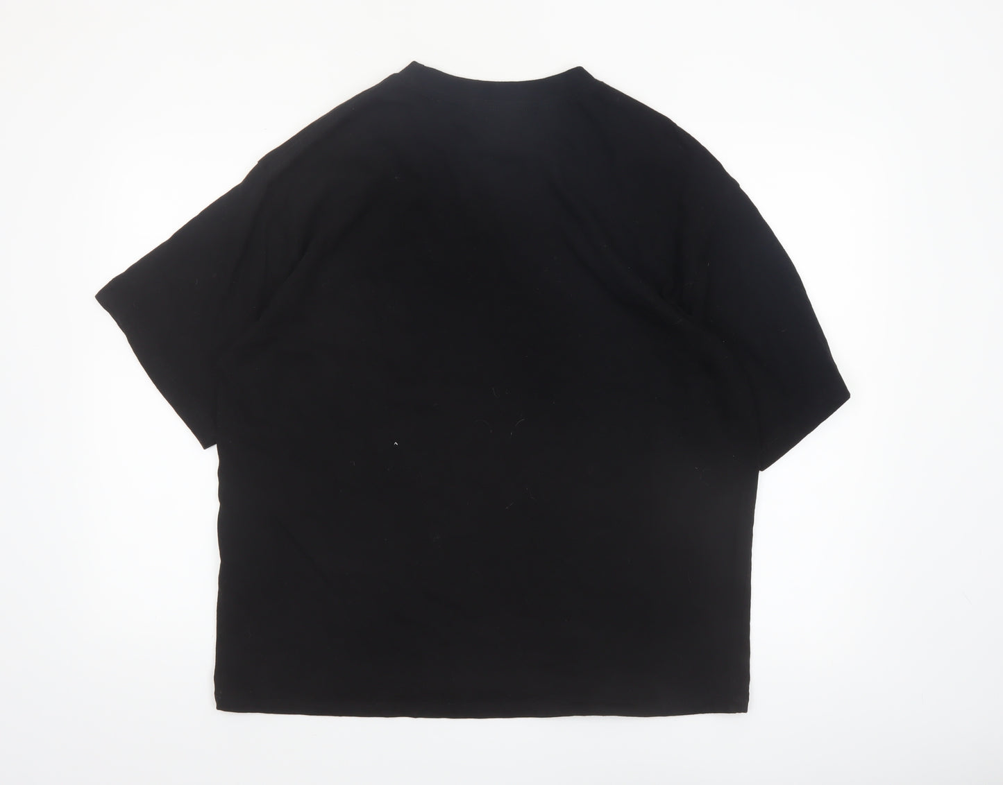 WESC Men's Black XL Palm Graphic Crew Neck Cotton T-Shirt