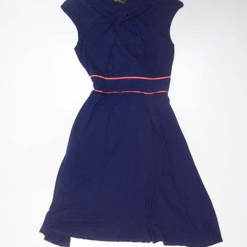 Doll & Frog Women's Blue Fit & Flare Sleeveless Dress Size 10