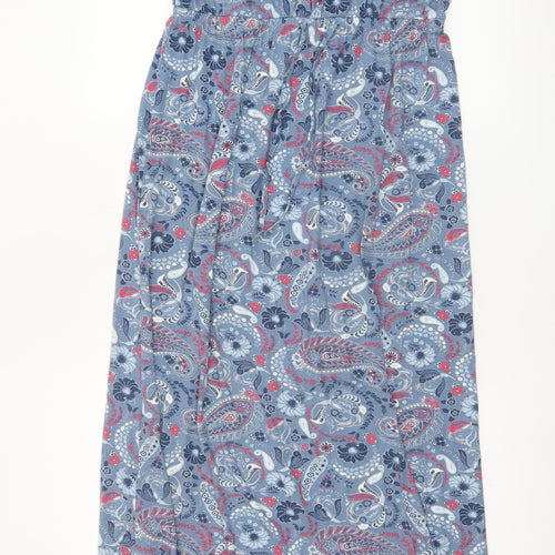 Next Women Blue Paisley Strapless Maxi Dress Size 14