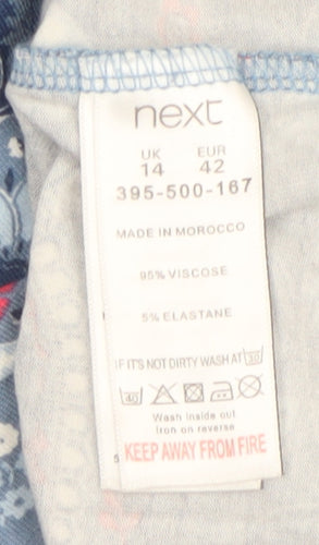 Next Women Blue Paisley Strapless Maxi Dress Size 14