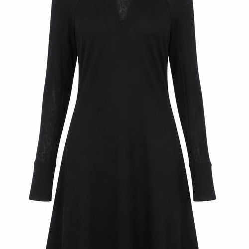 QED London Women's Black A-Line Knit Dress Size S