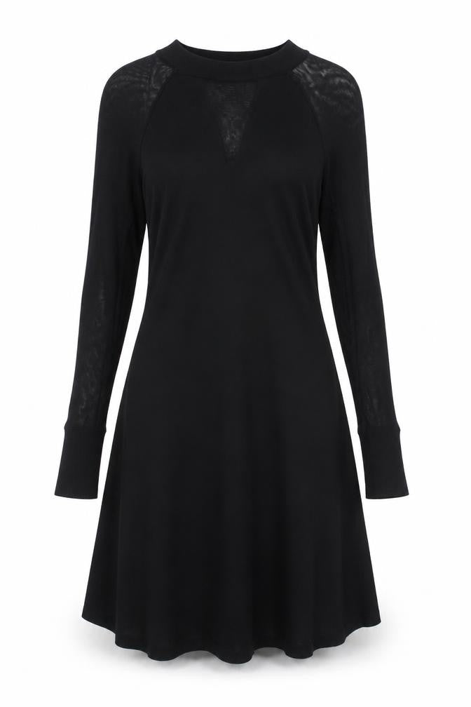 QED London Women's Black A-Line Knit Dress Size S