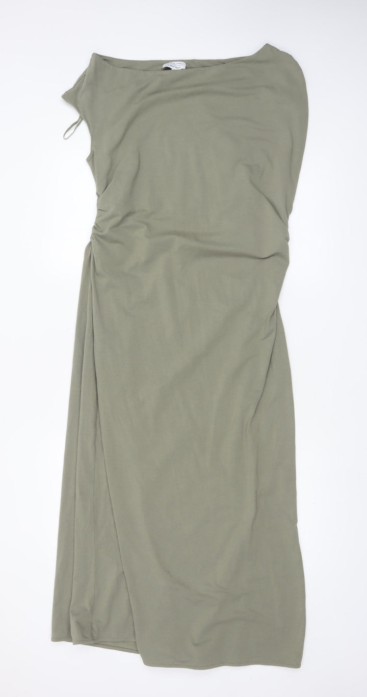 & Other Stories Women’s Green Bodycon Midi Dress Size 14