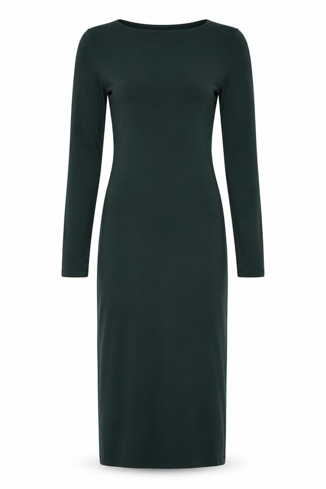 Topshop Women Green Size 8 Bodycon Midi Long Sleeve Dress