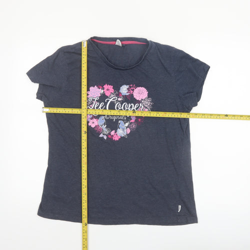 Lee Cooper Women's Blue Floral Print T-Shirt Size 18