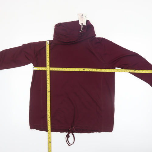 Next Womens Burgundy Modal Blend Drawstring Cowl Neck Sweatshirt UK 12