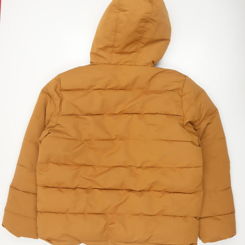 Canada Workgear Men's Brown XL Puffer Jacket Hooded Winter Coat