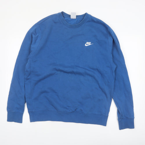 Nike Men's Blue Crew Neck Pullover Sweatshirt Size L