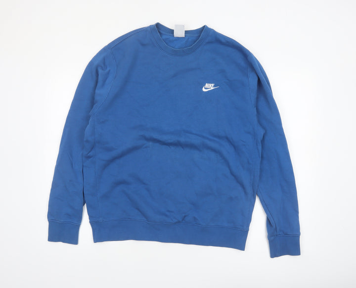 Nike Men's Blue Crew Neck Pullover Sweatshirt Size L