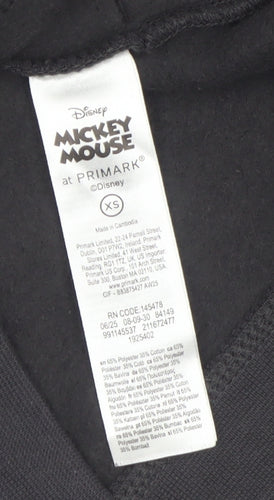 Disney Mickey Mouse Black Hoodie XS Men's Pullover Primark
