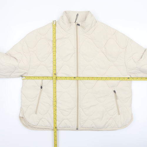 Marks and Spencer Goodmove Beige Quilted Lightweight Women's Jacket Size 16