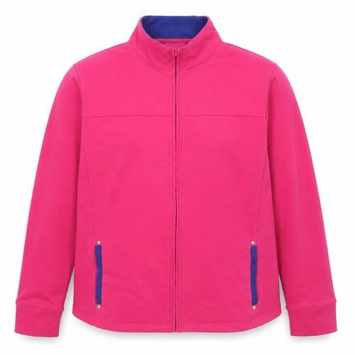 Casual Collection Women Pink Cotton Blend Zip Jacket UK 20