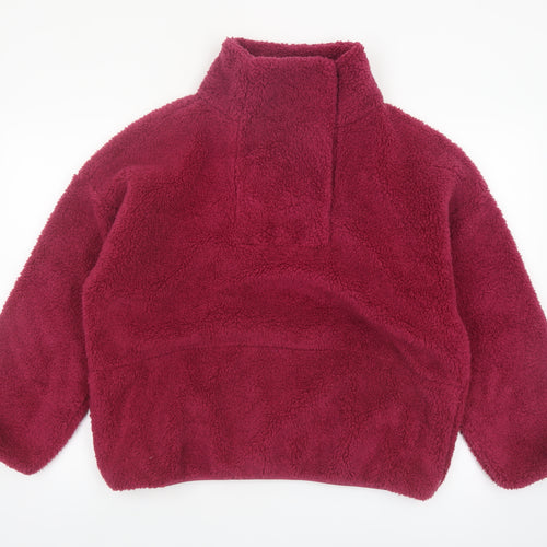 Balance Collection Women's Burgundy Fleece Pullover Sweatshirt Size S