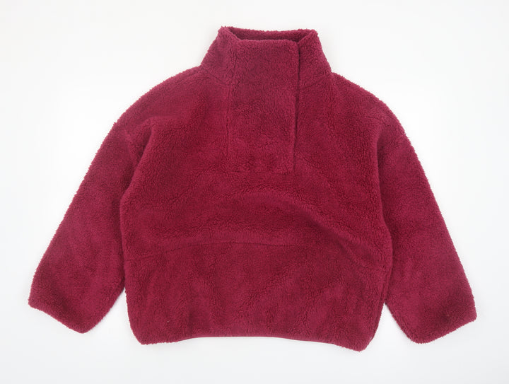 Balance Collection Women's Burgundy Fleece Pullover Sweatshirt Size S