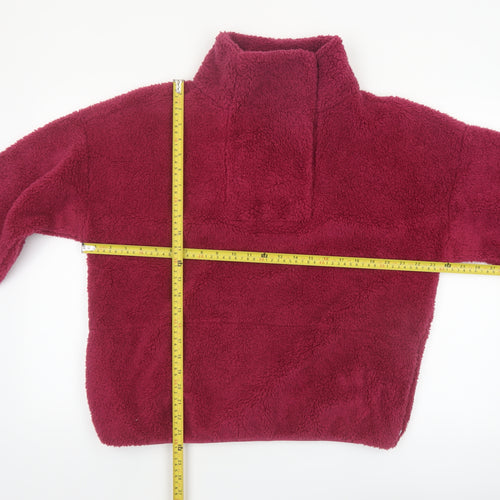 Balance Collection Women's Burgundy Fleece Pullover Sweatshirt Size S