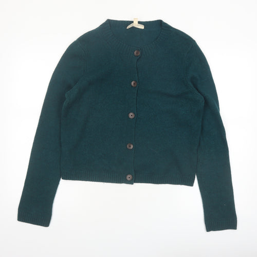 Seasalt Cornwall Women's Green Wool Blend Cardigan UK 14