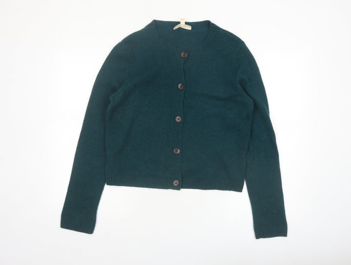 Seasalt Cornwall Women's Green Wool Blend Cardigan UK 14