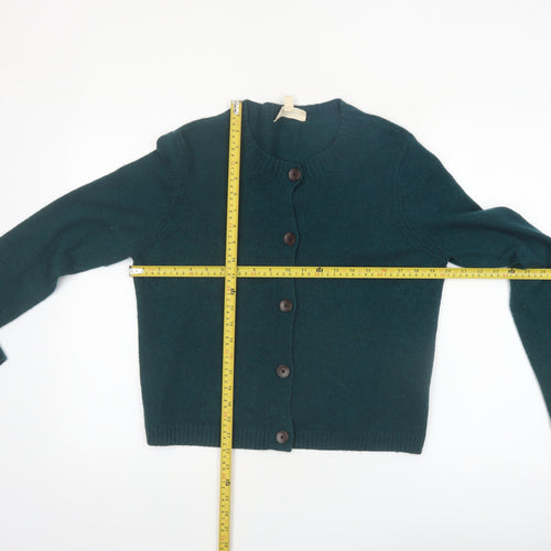 Seasalt Cornwall Women's Green Wool Blend Cardigan UK 14