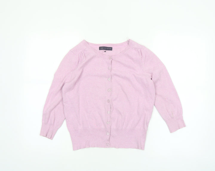 Marks and Spencer Womens Pink 3/4 Sleeve Knit Cardigan Size 8