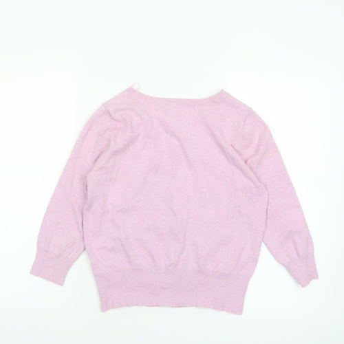 Marks and Spencer Womens Pink 3/4 Sleeve Knit Cardigan Size 8