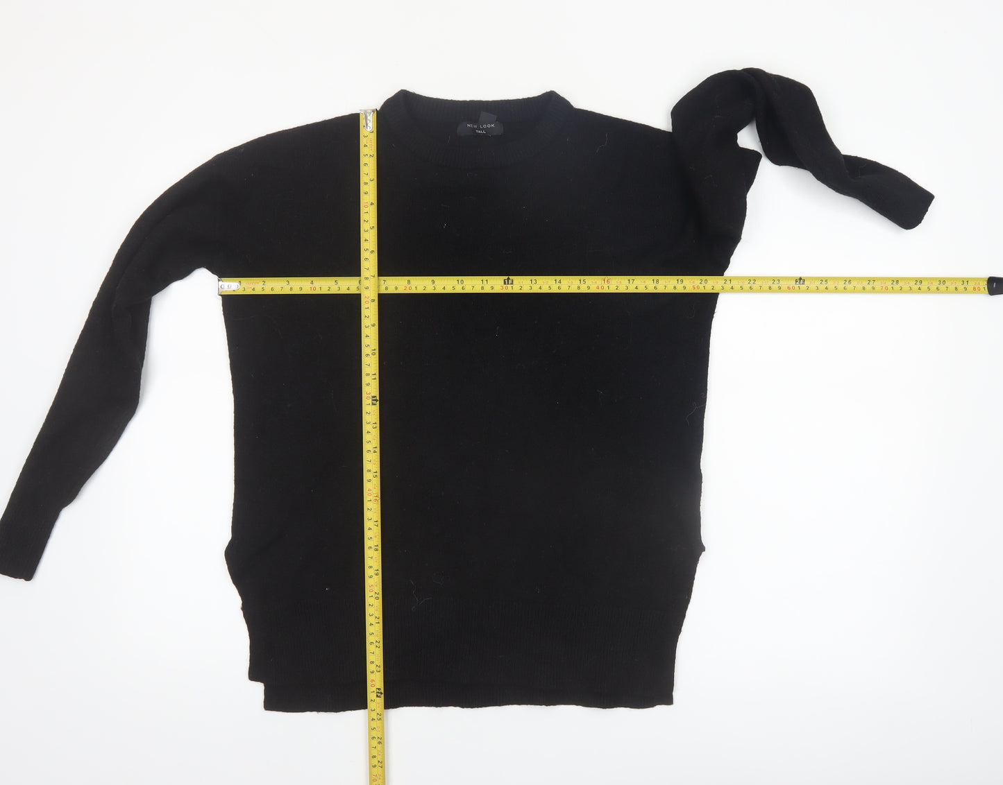 New Look Women’s Black Tall Size S Crew Neck Pullover Jumper